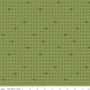 SALE Mod Meow Dots C10283 Olive - Riley Blake Designs - Cat Cats Polka Dots Dotted Dot Green - Quilting Cotton Fabric