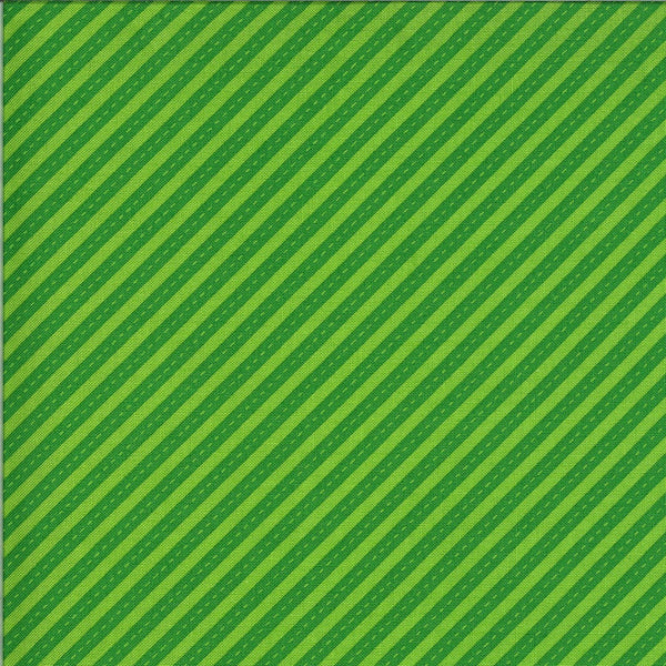 SALE On the Go Stay in Your Lane 20727 Green Light - Moda Fabrics - Stripes Striped Diagonal Juvenile - Quilting Cotton Fabric