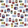 DEAL All Aboard with Thomas & Friends Friends C11001 White - Riley Blake Designs - Trains Engines - Quilting Cotton - Licensed Product