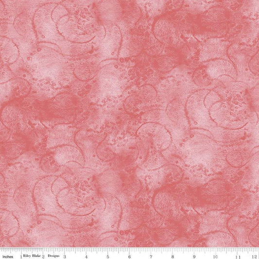 SALE Painter's Watercolor Swirl C680 Cotton Candy - Riley Blake Designs - Pink Tone-on-Tone - Quilting Cotton Fabric