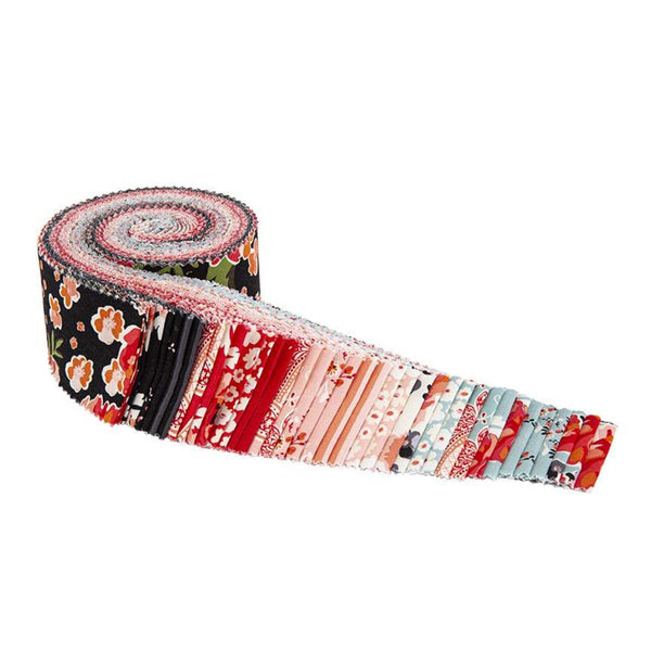 SALE Ava Kate 2.5-Inch Rolie Polie Jelly Roll 40 pieces  - Riley Blake Designs - Precut Bundle - Floral - Quilting Cotton Fabric