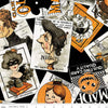 SALE Old Made Scattered Cards C10593 Black - Riley Blake Designs - Halloween Sewing Playing Card Game -  Quilting Cotton Fabric