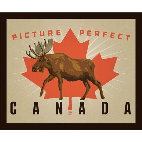 CLEARANCE Destinations Poster Panel Canada Picture Perfect P10399 by Riley Blake Designs - Moose DIGITALLY PRINTED - Quilting Cotton Fabric