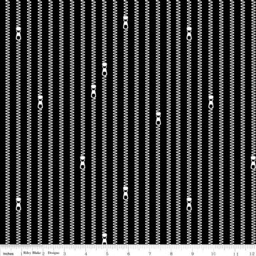 DEAL Old Made Zipper Stripes C10597 Black - Riley Blake Designs - Halloween Sewing Zippers Stripe Striped -  Quilting Cotton Fabric