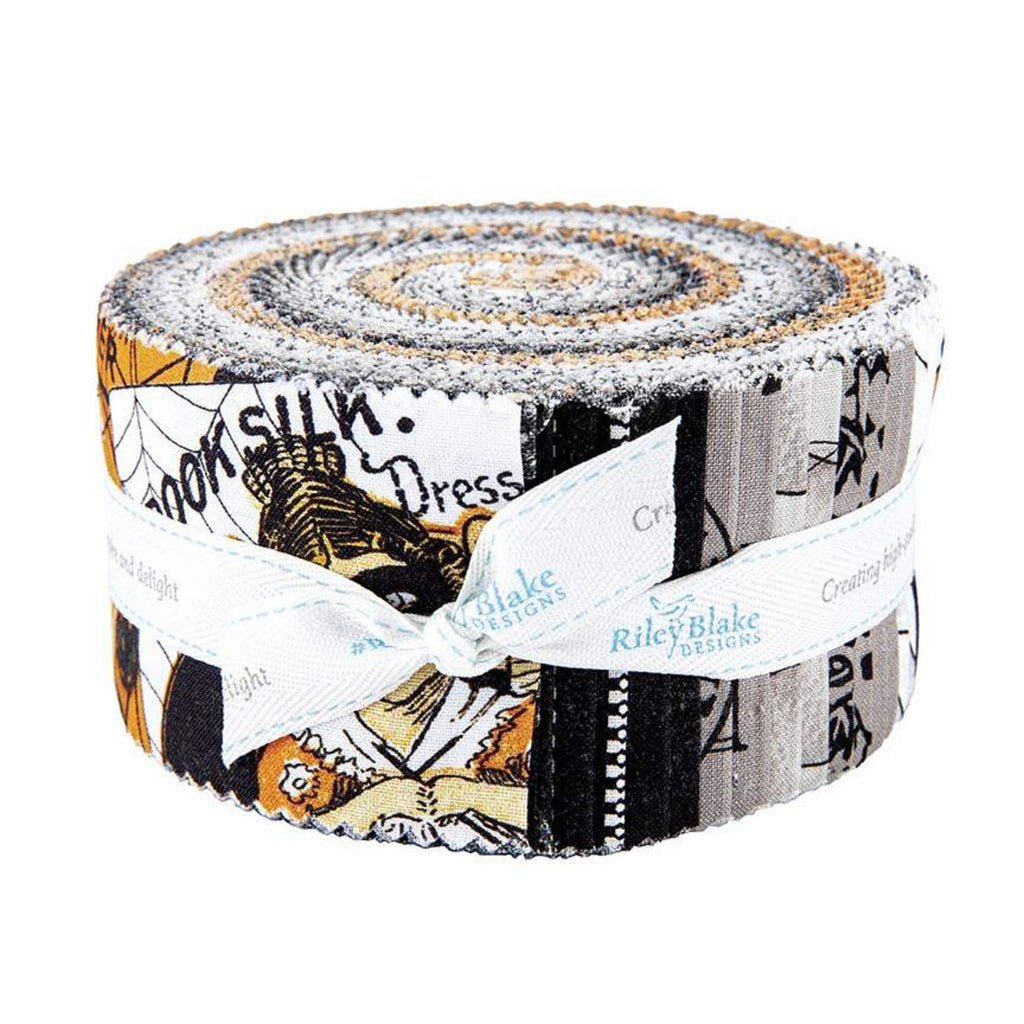 SALE Old Made 2.5 Inch Rolie Polie Jelly Roll 40 pieces  - Riley Blake Designs - Precut Pre cut Bundle - Halloween Sewing - Quilting Cotton