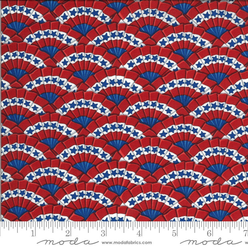 SALE America the Beautiful Bunting 19984 Barnwood Red - Moda Fabrics - Patriotic Americana Stars - Deb Strain - Quilting Cotton Fabric