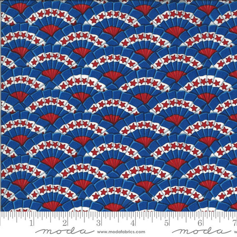 CLEARANCE America the Beautiful Bunting 19984 Lake Blue - Moda Fabrics - Patriotic Americana Stars - Deb Strain - Quilting Cotton Fabric