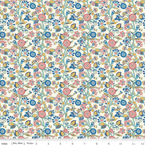 SALE The Emporium Collection Two 04775911 Merchant's Tree B - Riley Blake Designs - Floral -  Liberty Fabrics  - Quilting Cotton Fabric