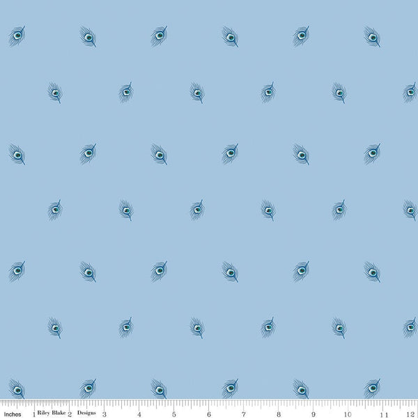 CLEARANCE The Emporium Collection Three 04775912 Java Feather A - Riley Blake Designs - Feathers -  Liberty  - Quilting Cotton Fabric