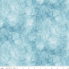 Painter's Watercolor Swirl Turquoise Blue Tone-on-Tone Blender Fabric - Riley Blake Quilting Cotton Fabric
