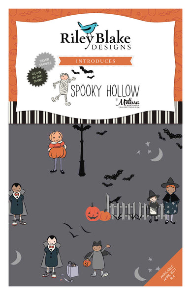 SALE Spooky Hollow 2.5-Inch Rolie Polie Jelly Roll 40 pieces - Riley Blake Designs - Precut Bundle - Halloween - Quilting Cotton Fabric