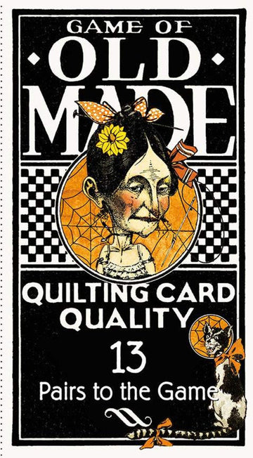 DEAL Old Made Main Panel P10590 - - Riley Blake Designs - Halloween Sewing Card Game DIGITALLY PRINTED - Quilting Cotton Fabric