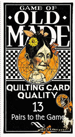 SALE Old Made Main Panel P10590 - by Riley Blake Designs - Halloween Sewing Card Game DIGITALLY PRINTED - Quilting Cotton Fabric
