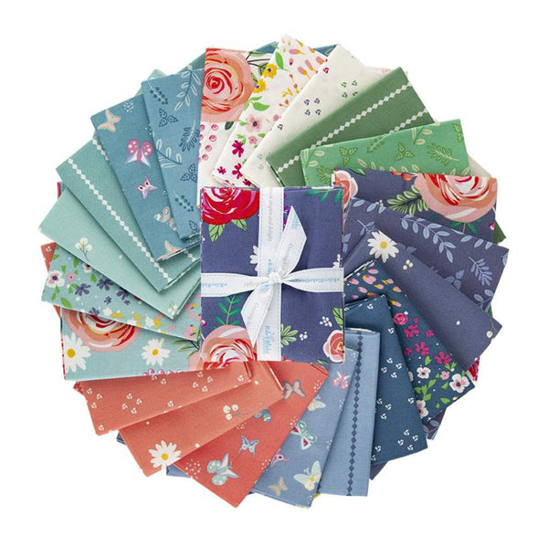 SALE Poppy and Posey Fat Quarter Bundle 21 pieces - Riley Blake Designs - Pre cut Precut - Floral Flowers - Quilting Cotton Fabric