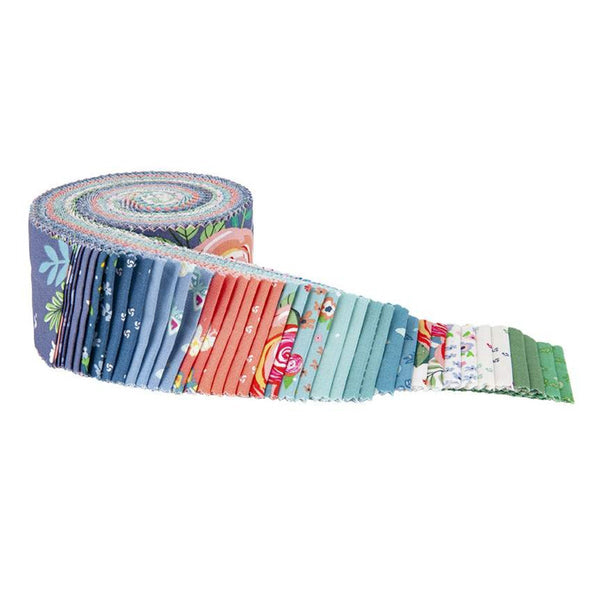 SALE Poppy and Posey 2.5-Inch Rolie Polie Jelly Roll 40 pieces - Riley Blake Designs - Precut Bundle - Floral - Quilting Cotton Fabric