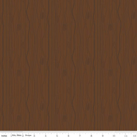 FLANNEL Woodland Wood Grain F10633 Brown - Riley Blake Designs -  Wood Tone-on-Tone  - FLANNEL Cotton Fabric