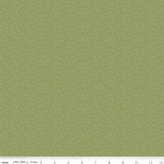 SALE Tea with Bea Wisp C10496 Green - Riley Blake Designs - Blades of Grass Grasses - Quilting Cotton Fabric