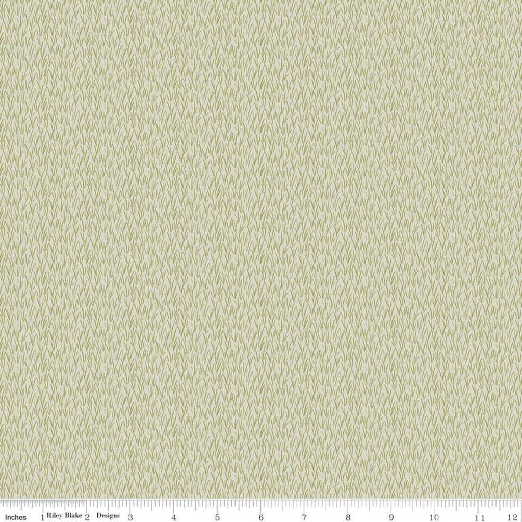CLEARANCE Tea with Bea Wisp C10496 Sand Dollar - Riley Blake Designs - Blades of Grass Grasses Beige Tan - Quilting Cotton