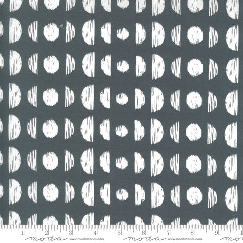 CLEARANCE Illustrations Phases 11504 Grapahite - Moda Fabrics - Geometric Gray Grey White - Quilting Cotton Fabric