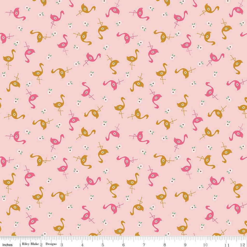 SALE Stardust Flamingos SC10501 Baby Pink SPARKLE - Riley Blake Fabric –  Cute Little Fabric Shop