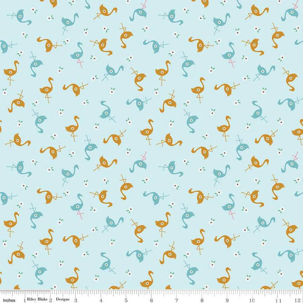 CLEARANCE Stardust Flamingos SC10501 Mist SPARKLE - Riley Blake Fabric –  Cute Little Fabric Shop