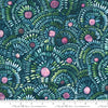 SALE Sunshine Soul Bokeh 8470 Midnight - Moda Fabrics - Floral Flowers Blue - Quilting Cotton Fabric