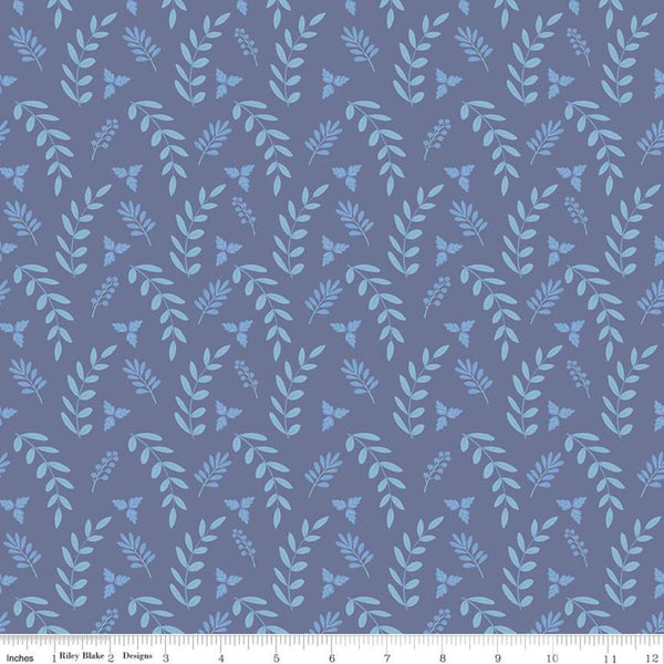 CLEARANCE Poppy and Posey Leaves C10585 Amethyst - Riley Blake Designs - Tone-on-Tone Purple -  Quilting Cotton Fabric