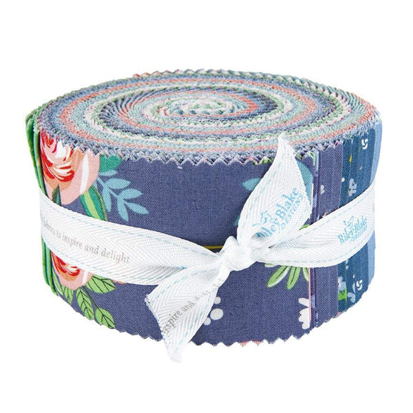 SALE Poppy and Posey 2.5-Inch Rolie Polie Jelly Roll 40 pieces - Riley Blake Designs - Precut Bundle - Floral - Quilting Cotton Fabric