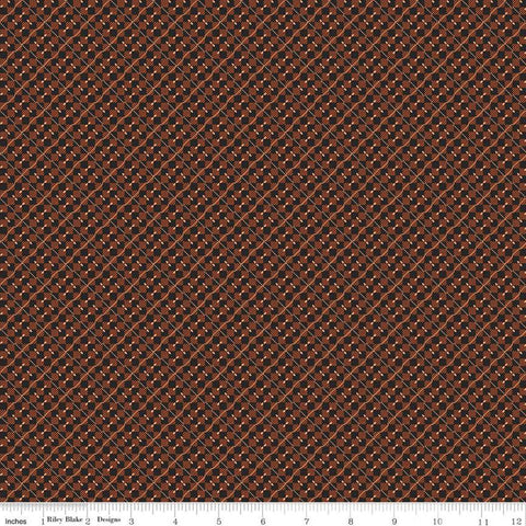 SALE Bountiful Autumn Plaid C10856 Rust - Riley Blake Designs - Reproduction Print Geometric Diagonal - Quilting Cotton
