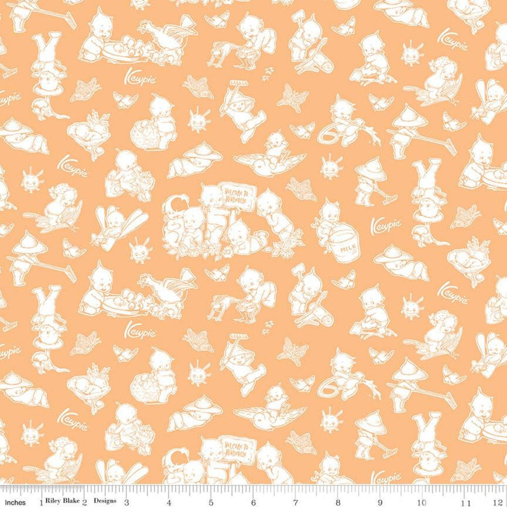 CLEARANCE Sew Kewpie Kultivating C10543 Daisy - Riley Blake Designs - Gardens Gardening Cultivating Vintage Orange - Quilting Cotton
