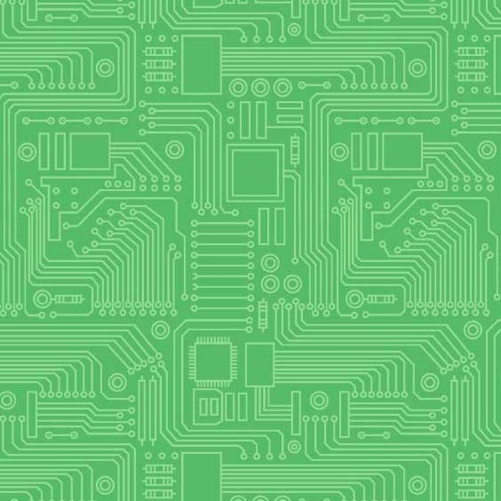 SALE Stem Squad Circuit Board DC9722 Green by Michael Miller - STEM Science Technology Engineering Mathematics - Quilting Cotton Fabric