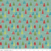SALE Snowed In Trees C10814 Glacier - Riley Blake Designs - Christmas Pin Dot Snow Blue Green - Quilting Cotton Fabric