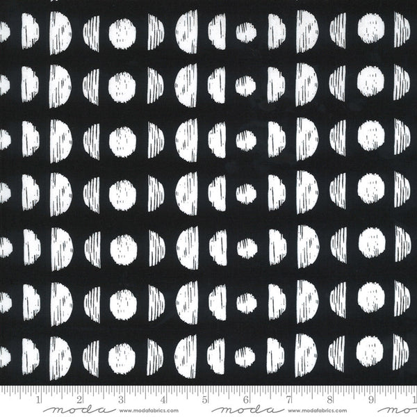 SALE Illustrations Phases 11504 Ink - Moda Fabrics - Geometric Black White - Quilting Cotton Fabric