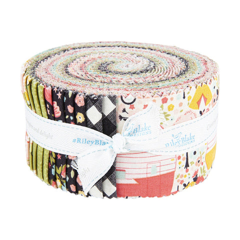 SALE Joy in the Journey 2.5 Inch Rolie Polie Jelly Roll 40 pieces  - Riley Blake - Precut Pre cut Bundle - Camping - Quilting Cotton Fabric