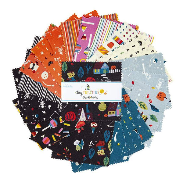SALE Tiny Treaters Charm Pack 5" Stacker Bundle - Riley Blake Designs - 42 piece Precut Pre cut - Halloween - Quilting Cotton Fabric