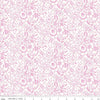 SALE The Deco Dance Collection Lindy Silhouette A - 04775919A - Riley Blake - Floral Pink White Liberty Fabrics - Quilting Cotton Fabric