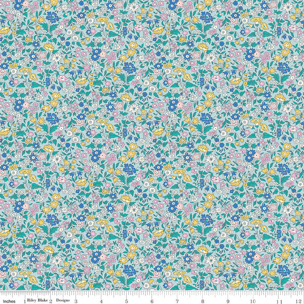 28" End of Bolt - CLEARANCE The Deco Dance Collection Ava May A - 04775921A - Riley Blake - Floral Liberty Fabrics - Quilting Cotton Fabric