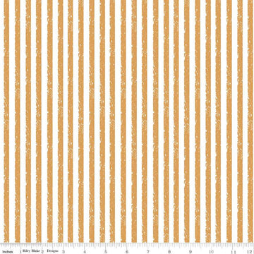 Crayola Stripe C685 Outrageous Orange - Riley Blake Designs - Crayon-Drawn Stripes Striped - Quilting Cotton Fabric - Licensed Product