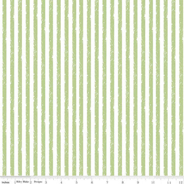 SALE Crayola Stripe C685 Key Lime - Riley Blake Designs - Crayon-Drawn Stripes Striped Green - Quilting Cotton Fabric - Licensed Product