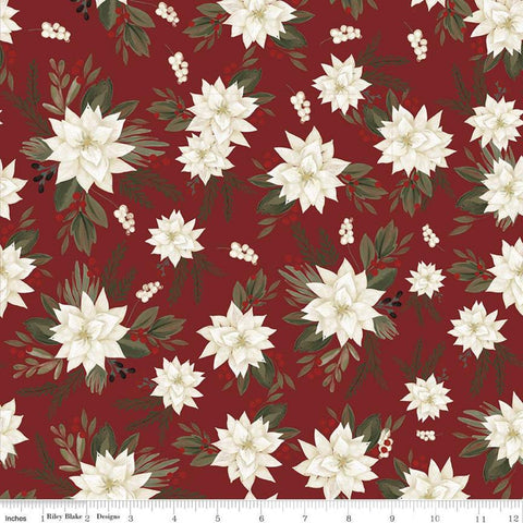 Parchment Texture Sheets - Poinsettias & Berries