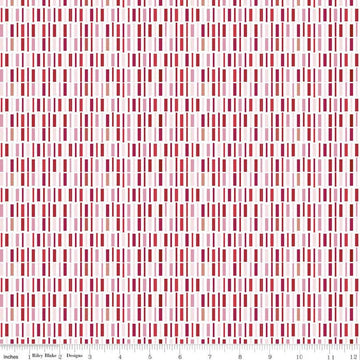 33" End of Bolt - SALE Holly Holiday Tiles C10885 Pink - Riley Blake Designs - Christmas Geometric Red Pink on White - Quilting Cotton