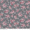 SALE Exquisite Flowers C10702 Charcoal - Riley Blake Designs - Floral Roses Gray - Quilting Cotton Fabric