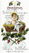 SALE All About Christmas Panel P10790 - Riley Blake Designs - Baby Jesus Manger Bible References on White - Quilting Cotton Fabric