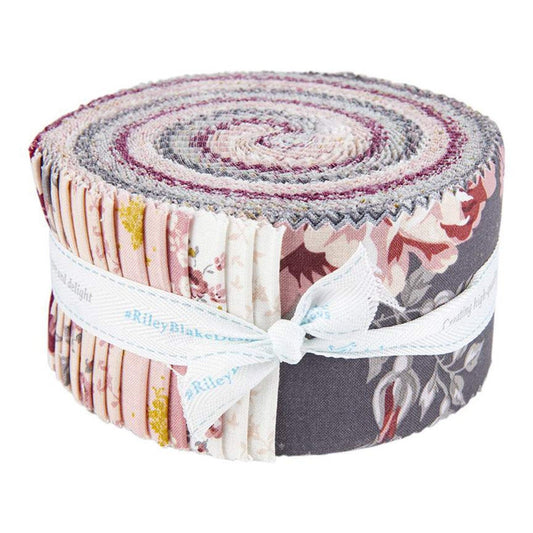 DEAL Exquisite 2.5-Inch Rolie Polie Jelly Roll 40-Piece Riley Blake Designs - Precut Bundle - Floral Flowers - Quilting Cotton Fabric