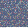 CLEARANCE Christmas Adventure Lights SC10733 Denim SPARKLE - Riley Blake Designs - String Light Loops Gold SPARKLE Blue - Quilting Cotton