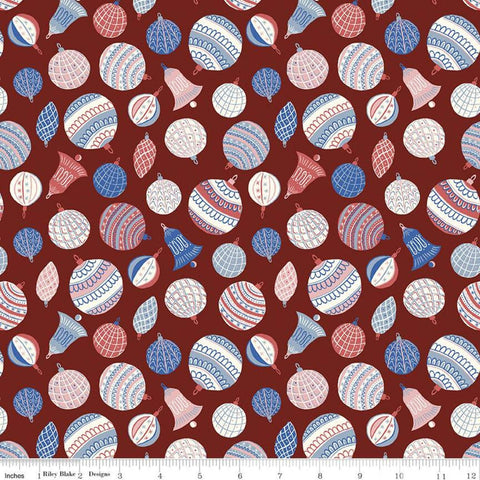 CLEARANCE The Merry and Bright Collection Bauble Bonanza A 04775929 - Riley Blake Designs - Christmas - Liberty  - Quilting Cotton Fabric