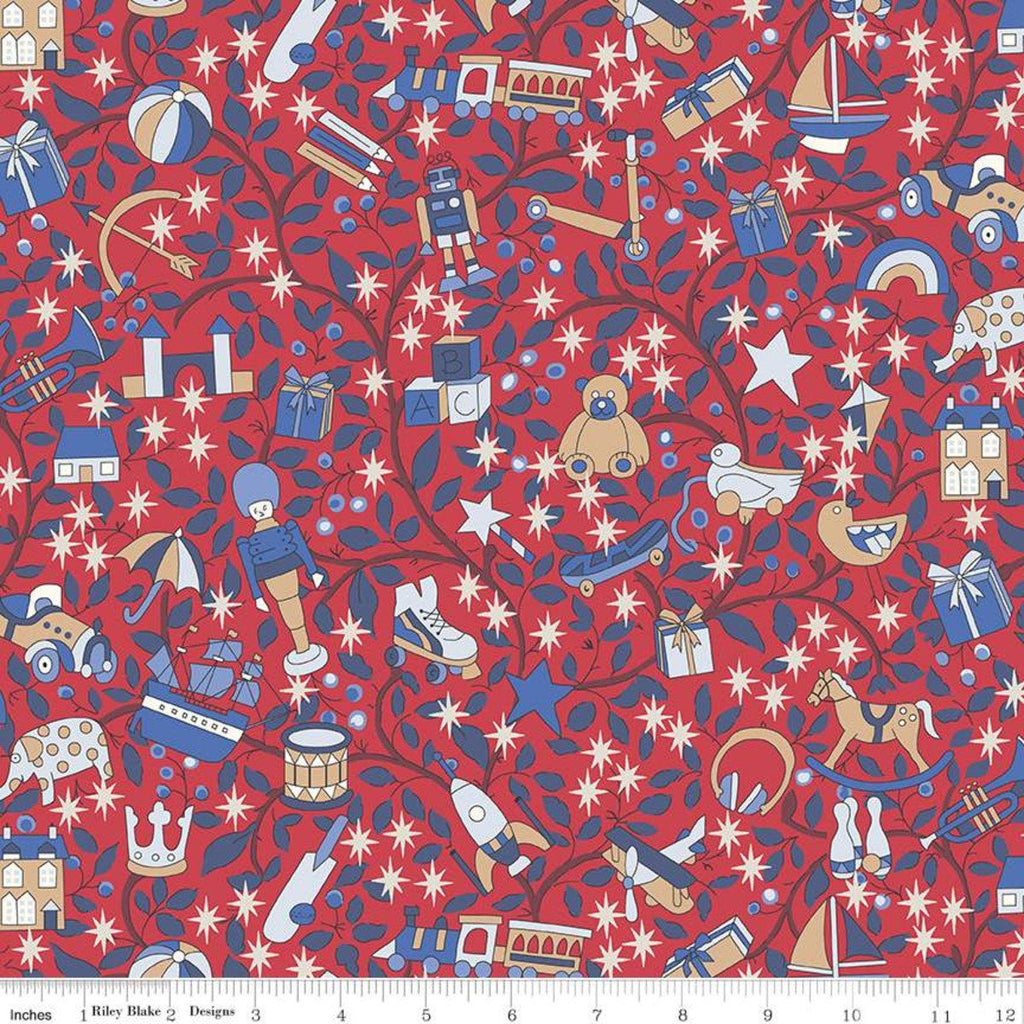 CLEARANCE The Merry and Bright Collection Magical Forest B 04775935  - Riley Blake - Toys Christmas - Liberty  - Quilting Cotton Fabric