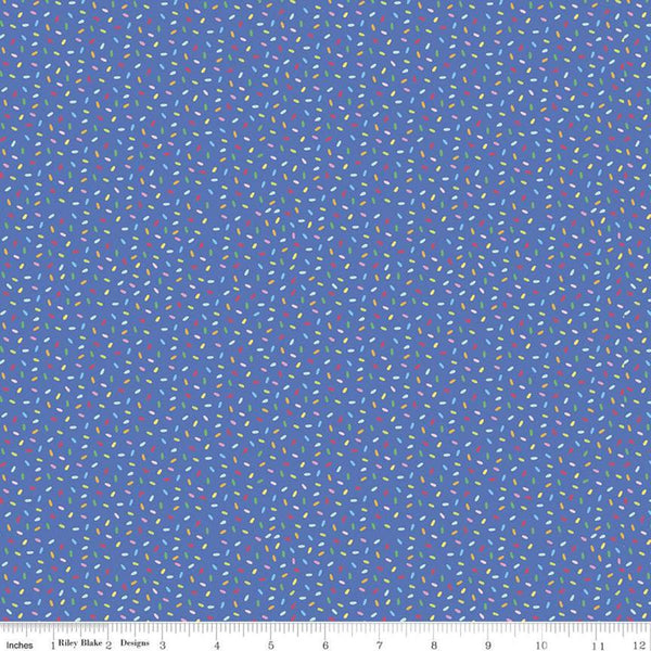 CLEARANCE Rainbowfruit Let's Chill C10895 Blue - Riley Blake - Confetti Sprinkles - Quilting Cotton Fabric