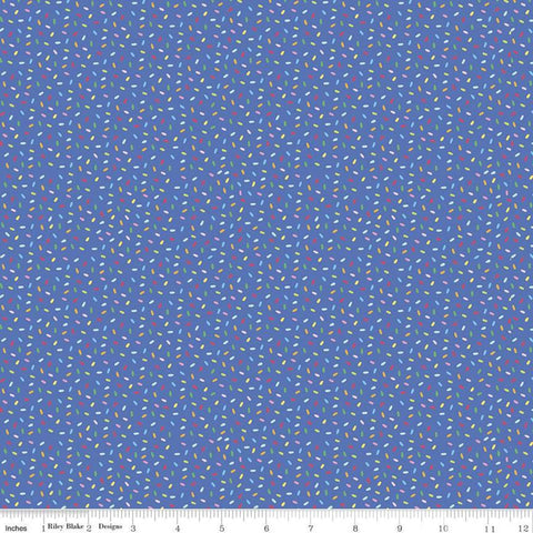 CLEARANCE Rainbowfruit Let's Chill C10895 Blue - Riley Blake - Confetti Sprinkles - Quilting Cotton Fabric