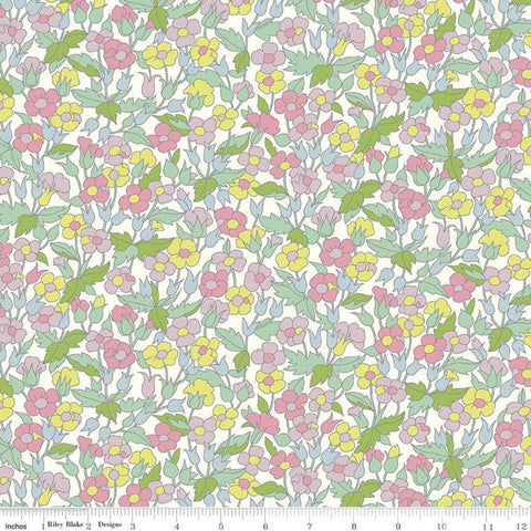 SALE The Carnaby Collection Daydream Picadilly Poppy C 04775941 - Riley Blake - Floral Flowers - Liberty Fabrics - Quilting Cotton Fabric